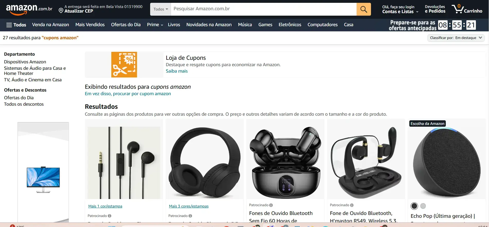como usar cupom de desconto Amazon na loja oficial