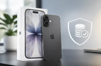 iPhone usado em perfeito estado com caixa original destacando alto valor de revenda