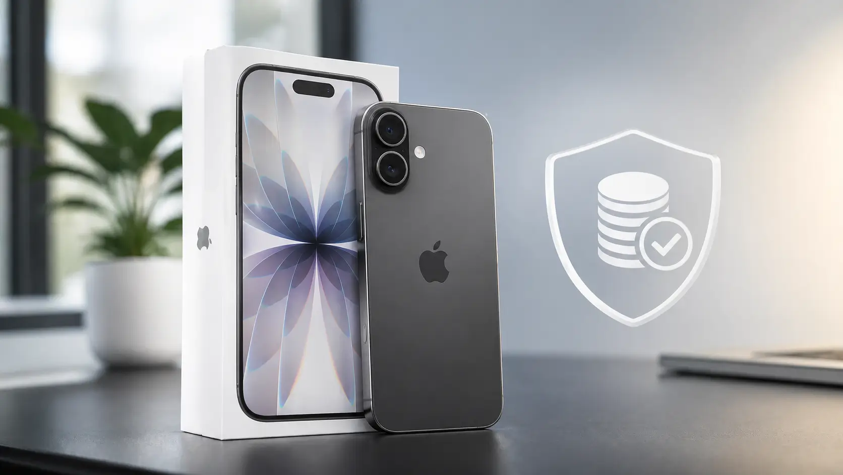iPhone usado em perfeito estado com caixa original destacando alto valor de revenda
