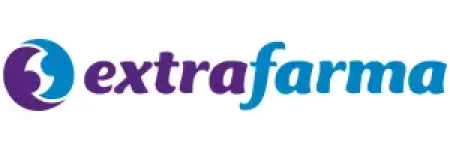 Logo da Extrafarma, rede de farmácias e drogaria, onde é possível usar o cupom de desconto do MaxCupons para economizar em medicamentos e produtos de beleza.