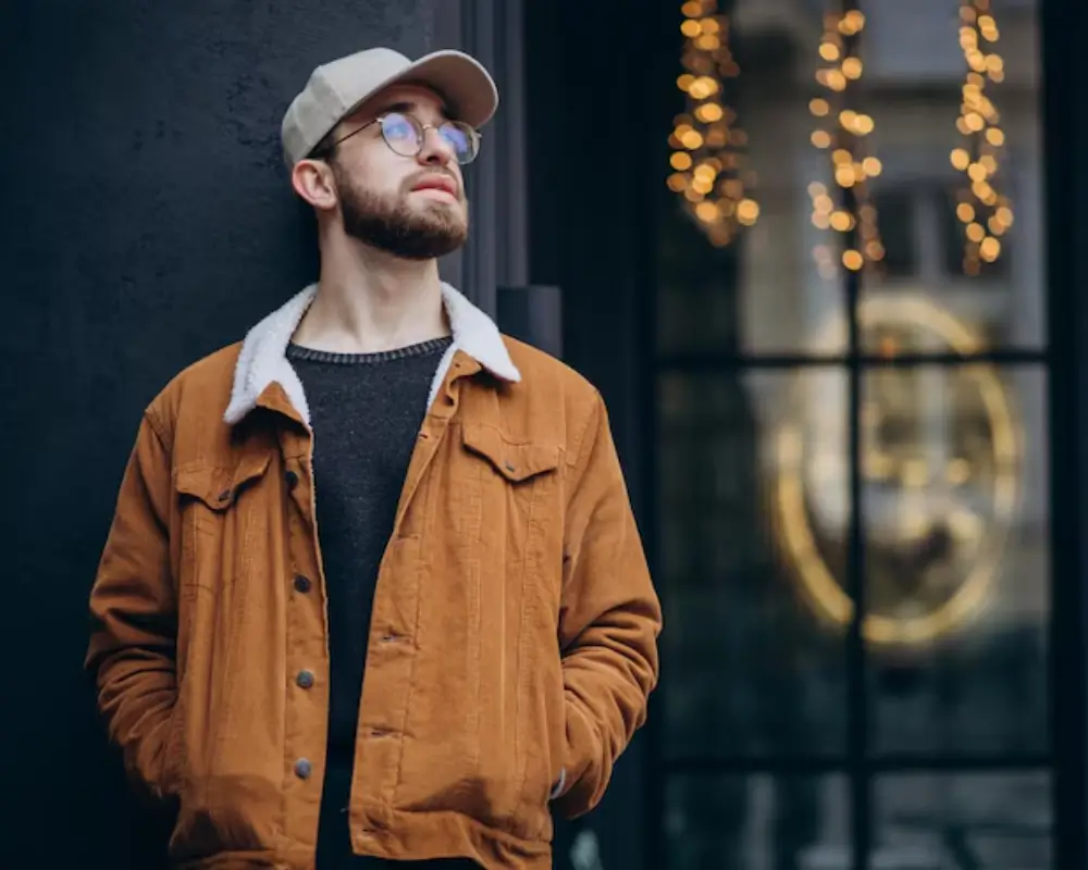 Homem com look moderno da Dafiti, mostrando as opções de moda masculina disponíveis com cupom de desconto.