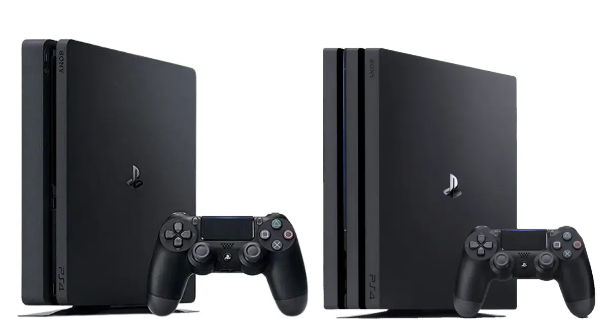 Consoles PlayStation 4 Slim e Pro, modelos aceitos no programa para vender PS4 usado.