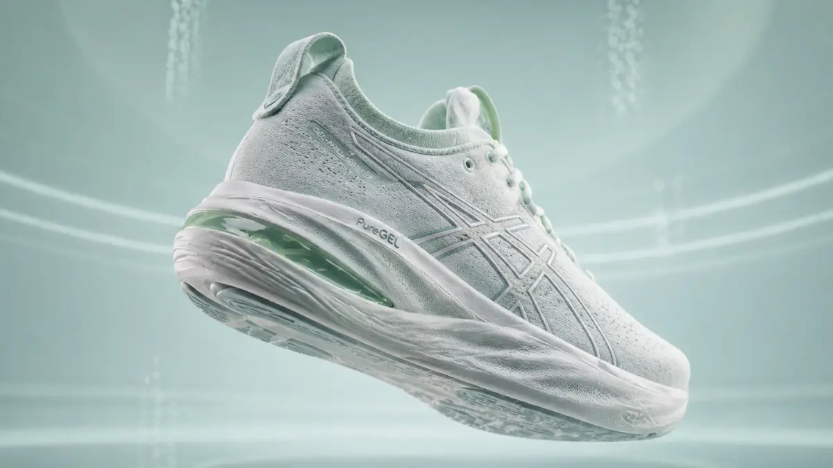 tênis asics feminino para corrida e academia em destaque com tecnologia GEL